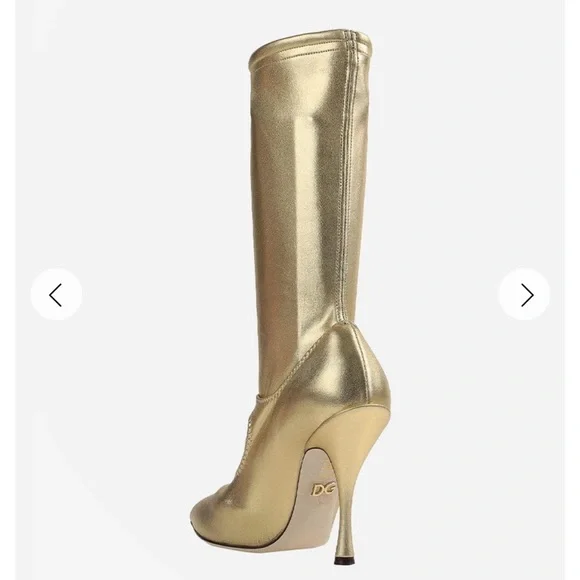 Dolce & Gabbano Gold embellished boots